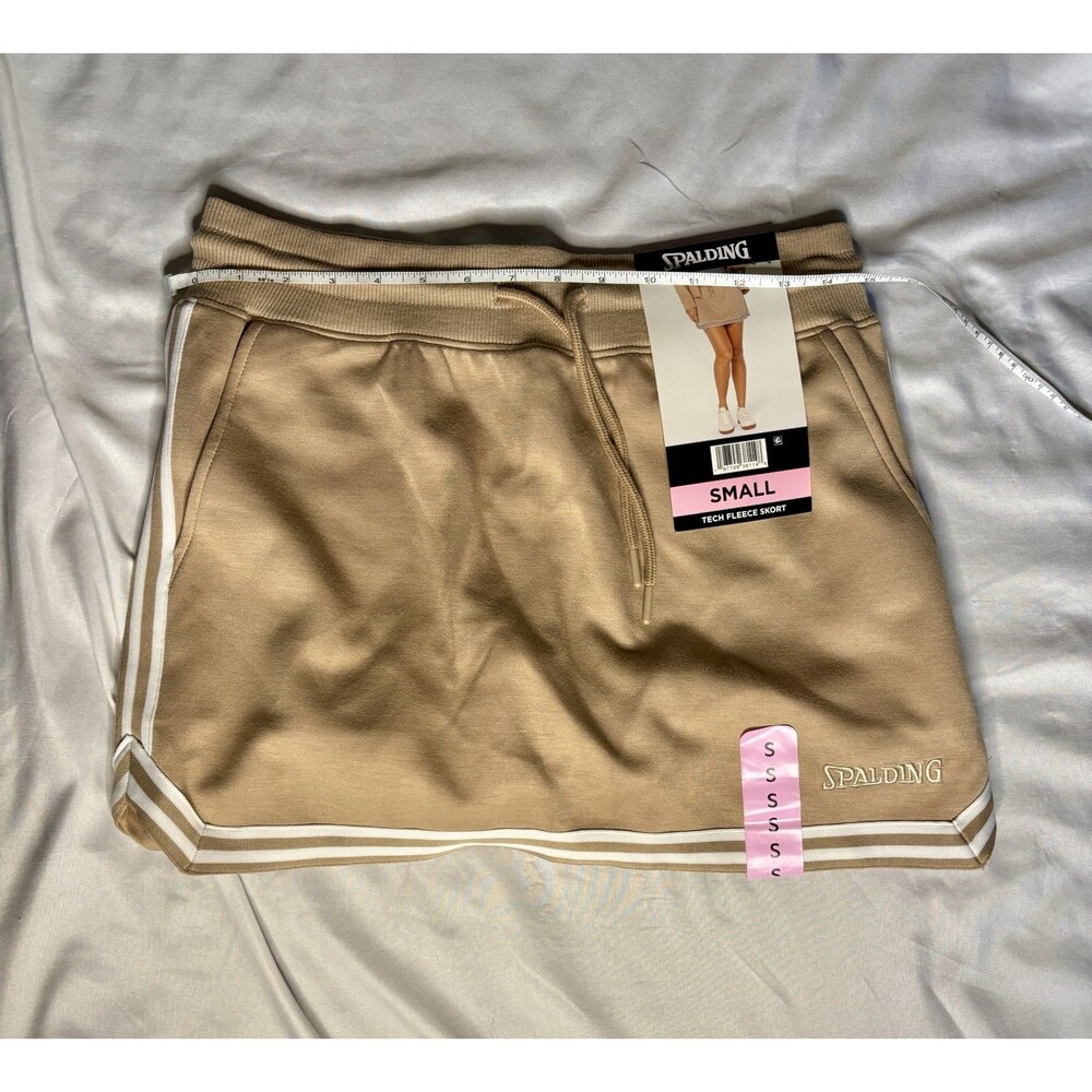 Spalding Women's Elastic Waist Side Pockets Relaxed Fit Skort Size Small Beige - Picture 6 of 9
